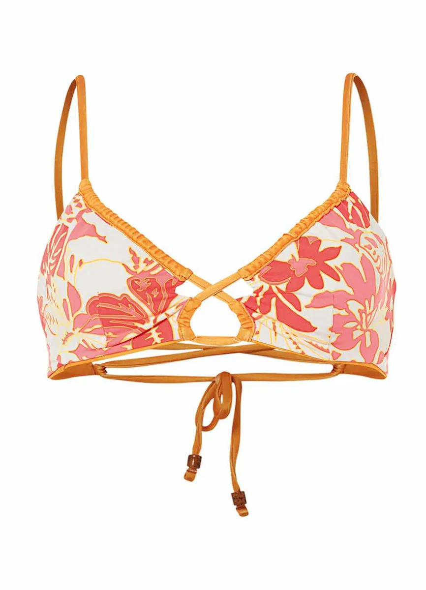 Maaji Tangerine Kelly Loop Front Triangle Bikini Top Maaji