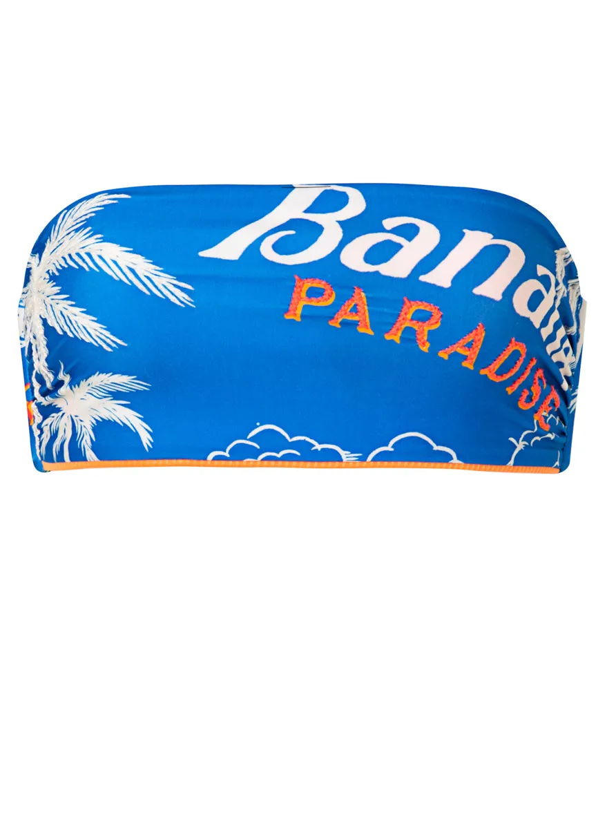 Maaji Tropical Paradise Bandee Strapless Bandeau Bikini Top Maaji