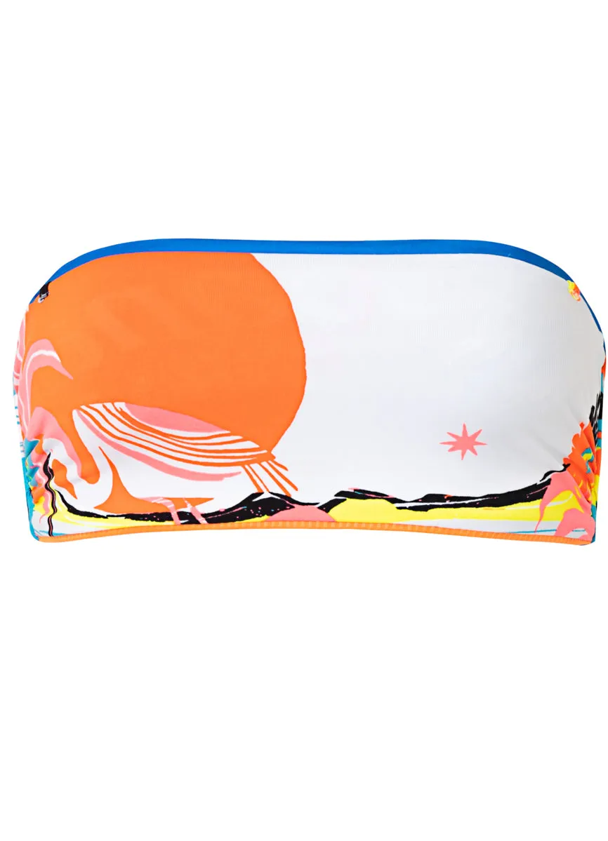 Maaji Tropical Paradise Bandee Strapless Bandeau Bikini Top Maaji