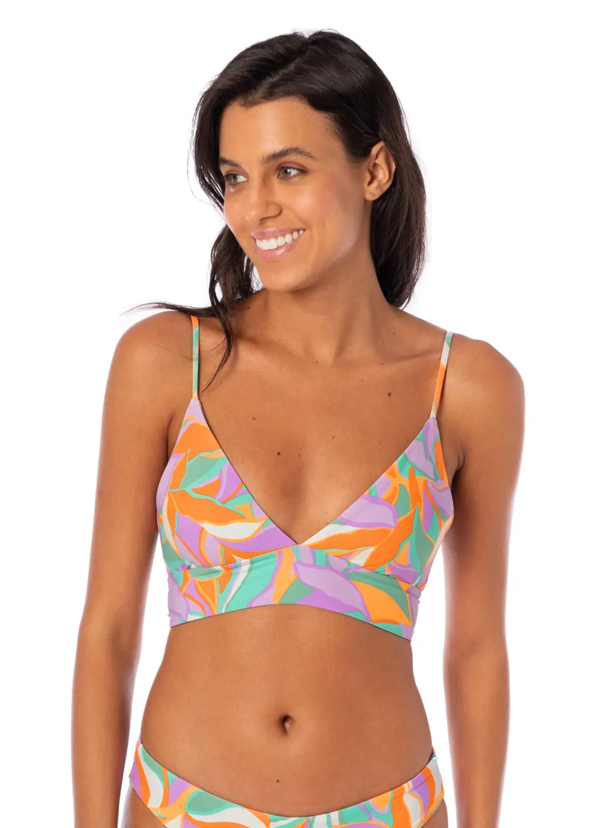 Maaji Urban Oasis Holly Long Line Triangle Bikini Top Maaji