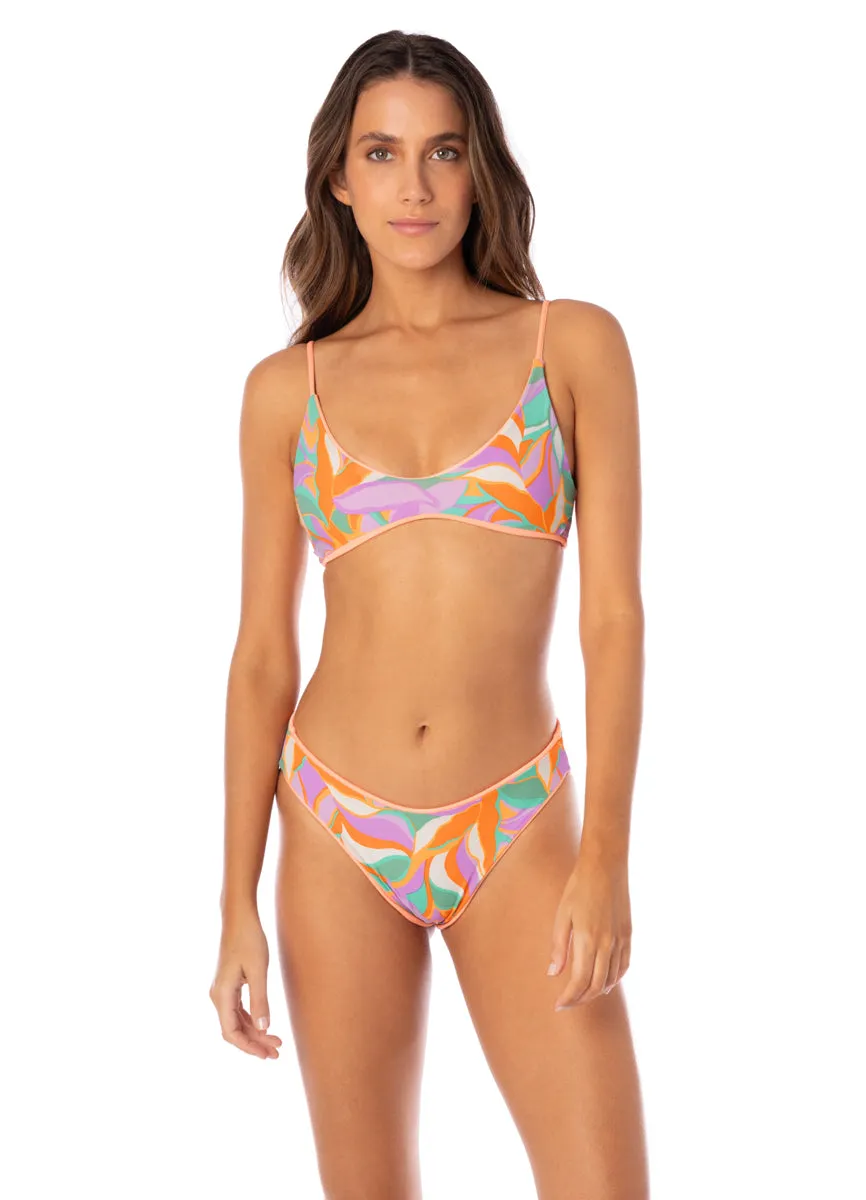 Maaji Vibrant Apricot Liberties Classic Bralette Bikini Top Maaji