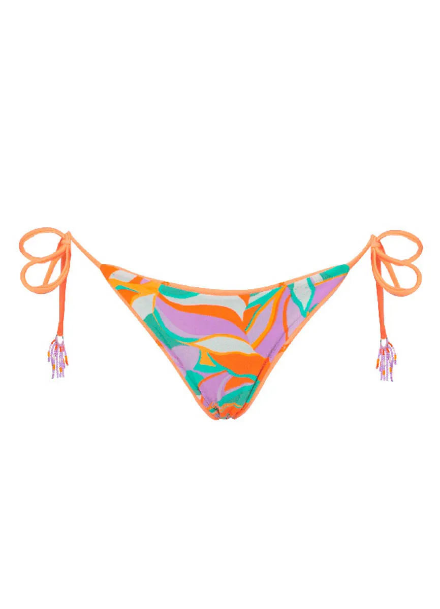 Maaji Vibrant Apricot Sunniest Low Rise Tie Side Bikini Bottom Maaji