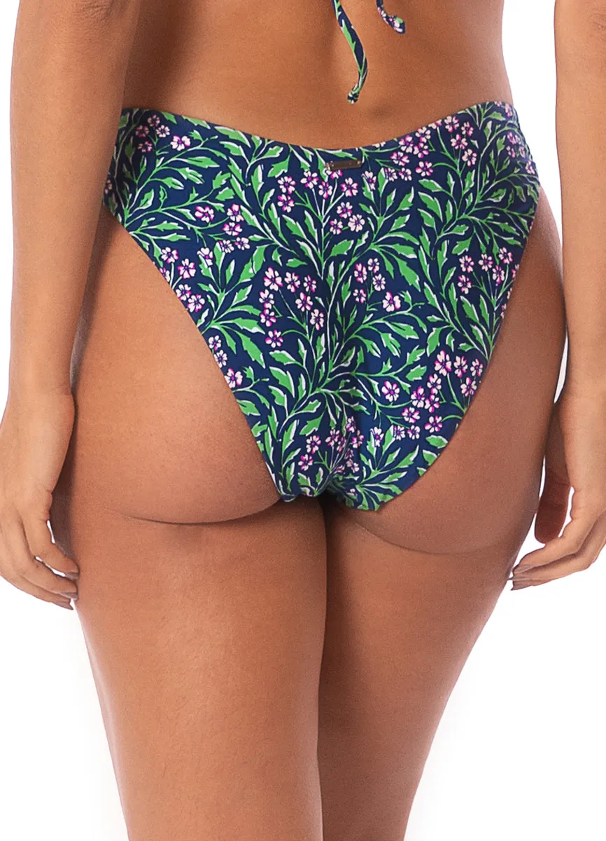 Maaji Water Rose Splendour Regular Rise Thin Side Bikini Bottom Maaji