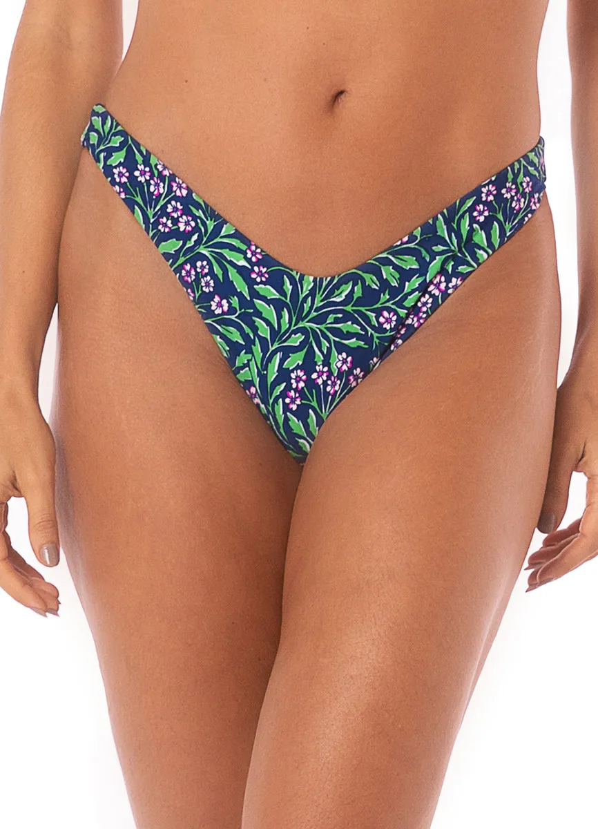 Maaji Water Rose Splendour Regular Rise Thin Side Bikini Bottom Maaji