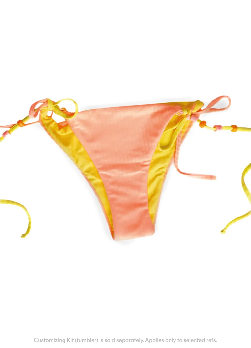 Maaji Watermelon Daiquiri Sunlight Regular Rise Tie Side Bikini Bottom Maaji
