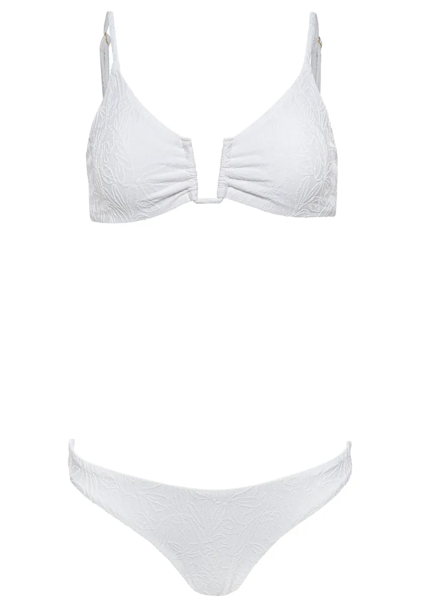 Maaji White Whisper Iconic  Low Rise Thin Side Bikini Bottom Maaji