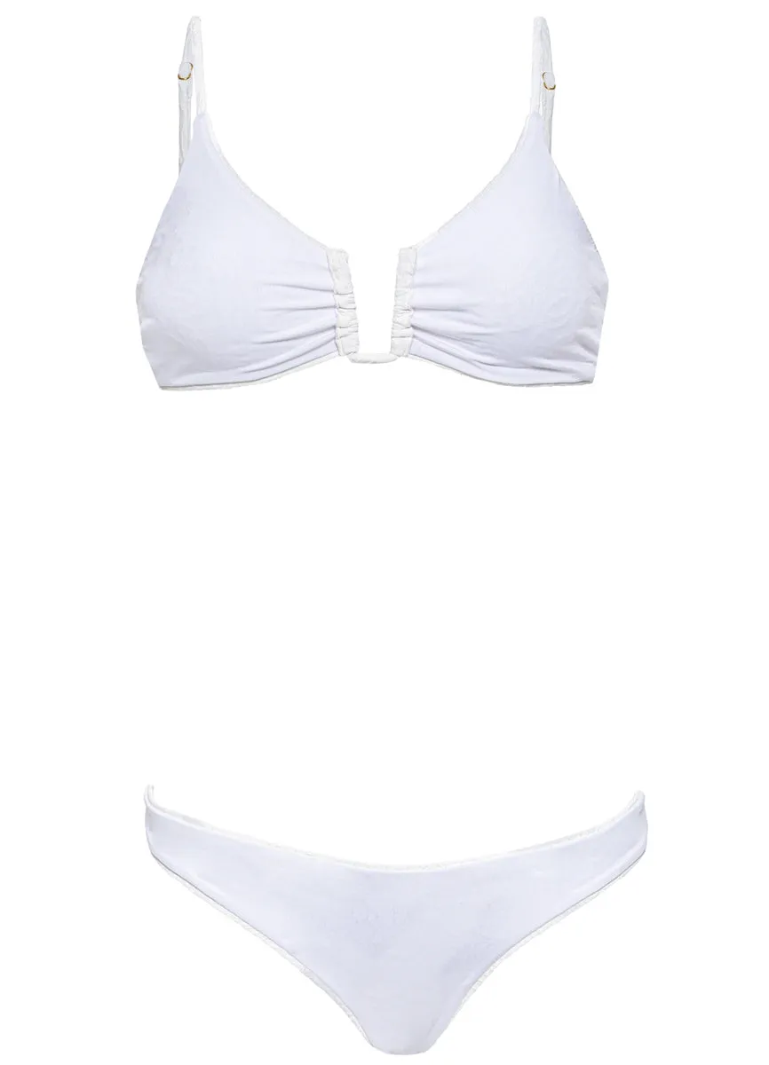 Maaji White Whisper Iconic  Low Rise Thin Side Bikini Bottom Maaji