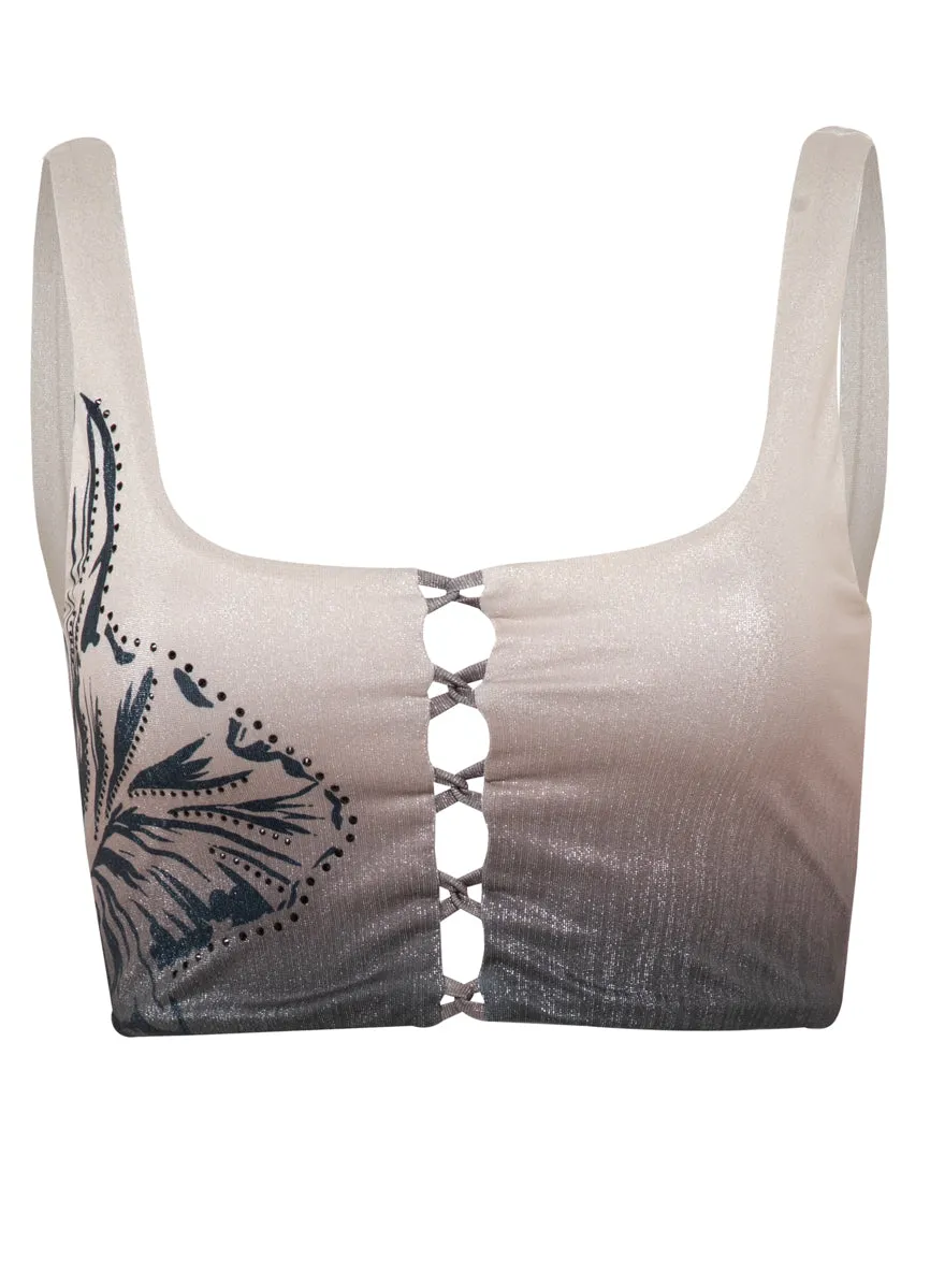 Maaji Winter Mist Jordana Crop Top Bikini Top Maaji