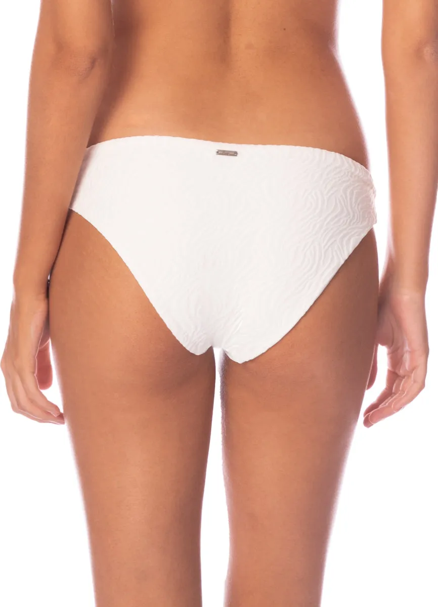 Maaji Zebra Frost Flirt Low Rise Thin Side Bikini Bottom Maaji
