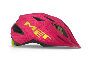 MET Crackerjack Kids Cycling Helmet (Pink/Texture Green/Matt)