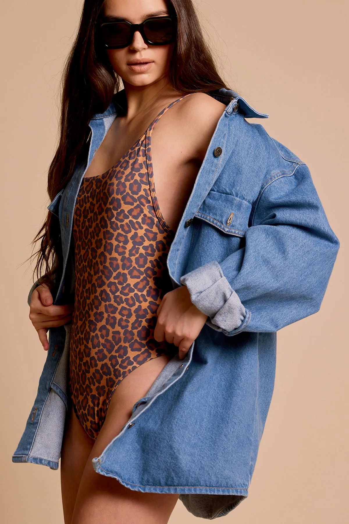 Rhythm Oversized Denim Shacket June Swimwear