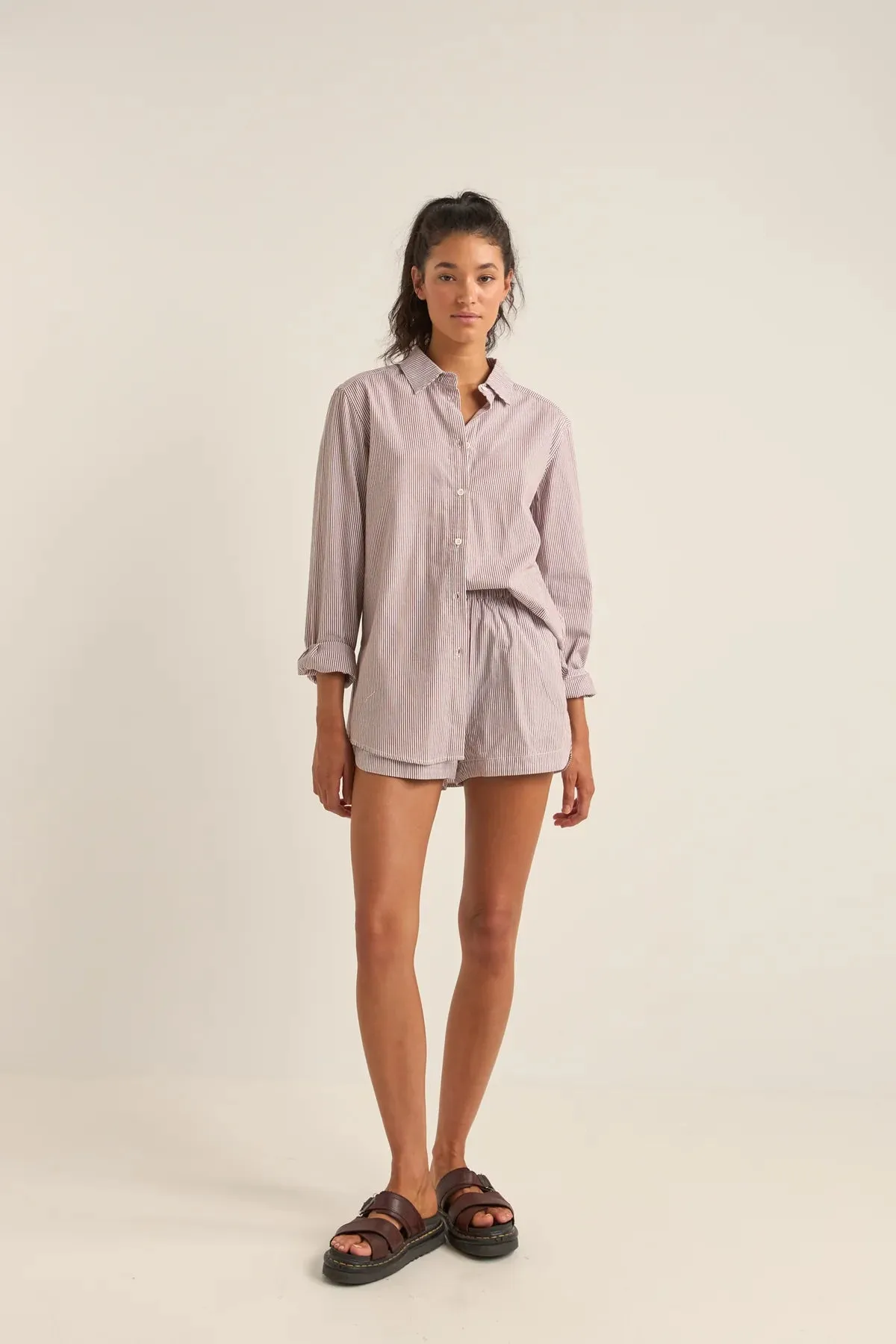 Rhythm Zephyr Stripe Beach Shirt June Swimwear