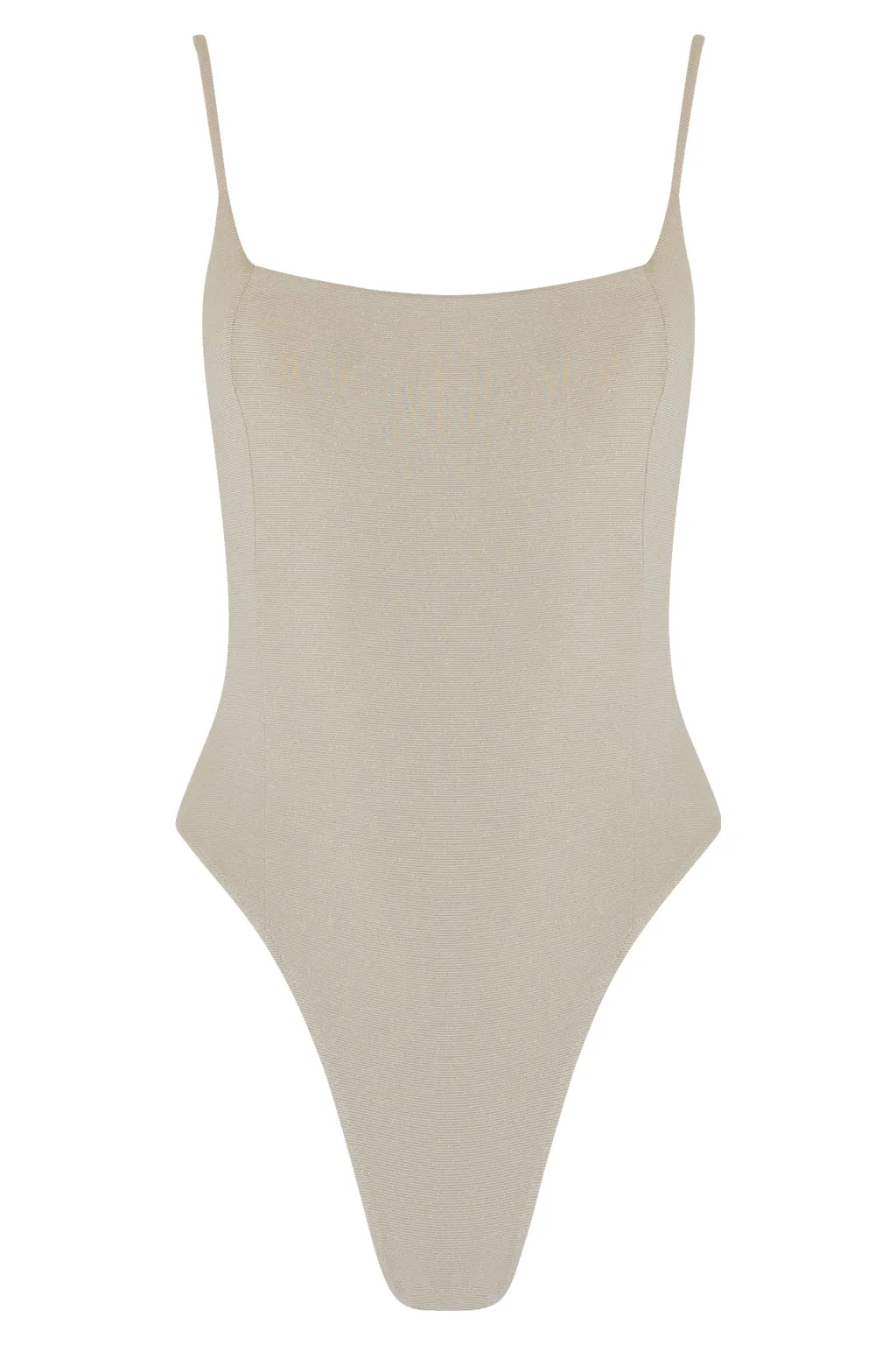 Square Neck One Piece - Shimmer Toast Swim