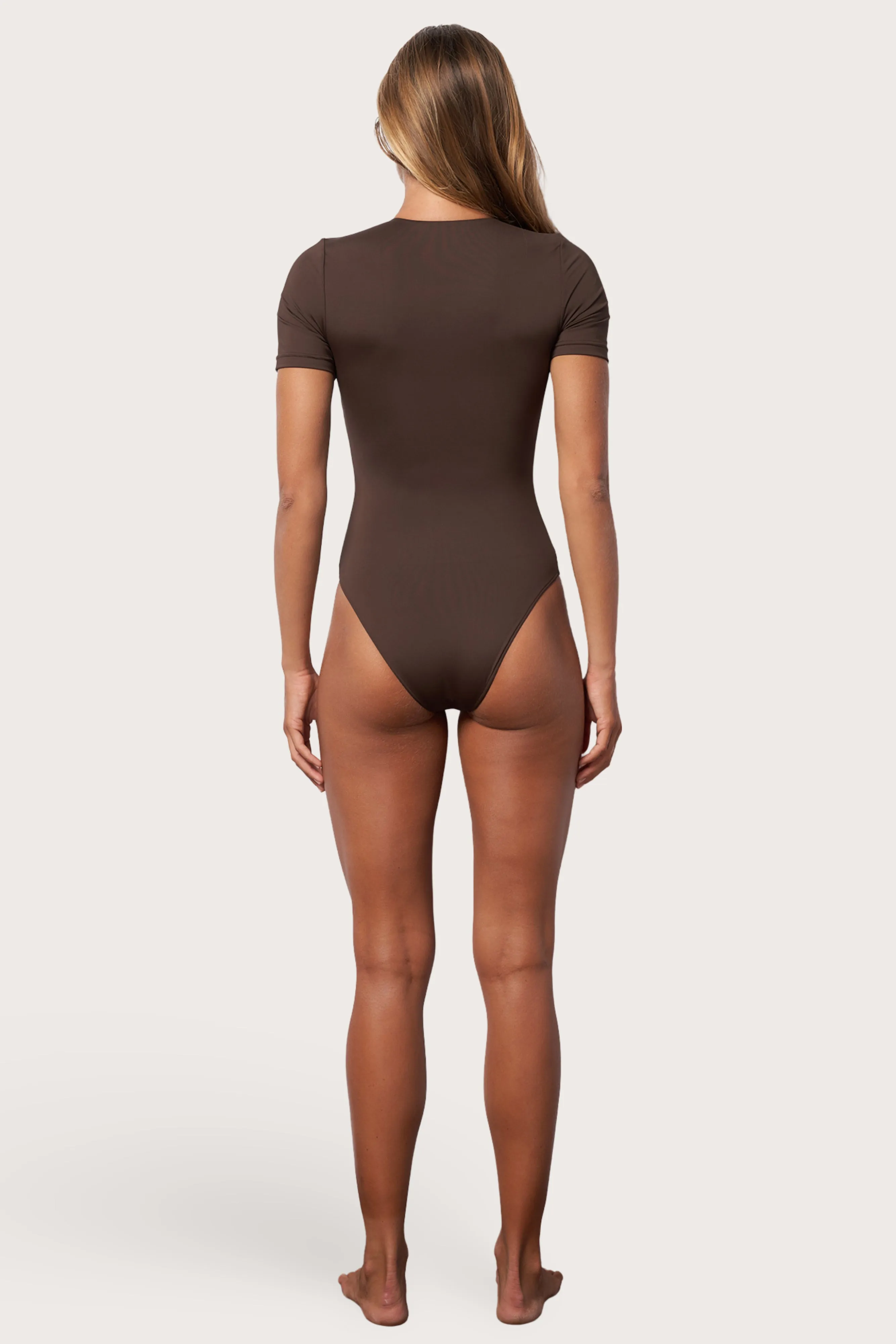 Surf Suit One Piece Swimsuit - Espresso Toast Swim