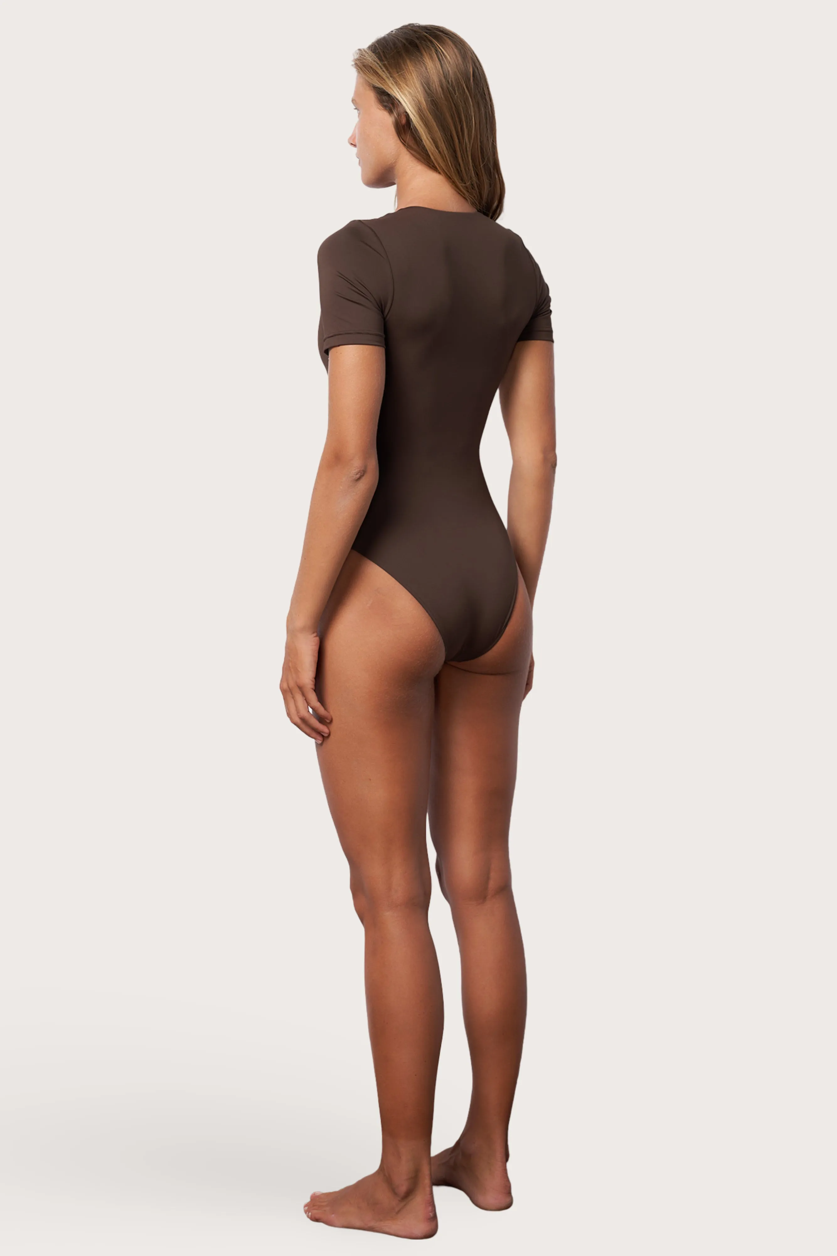 Surf Suit One Piece Swimsuit - Espresso Toast Swim