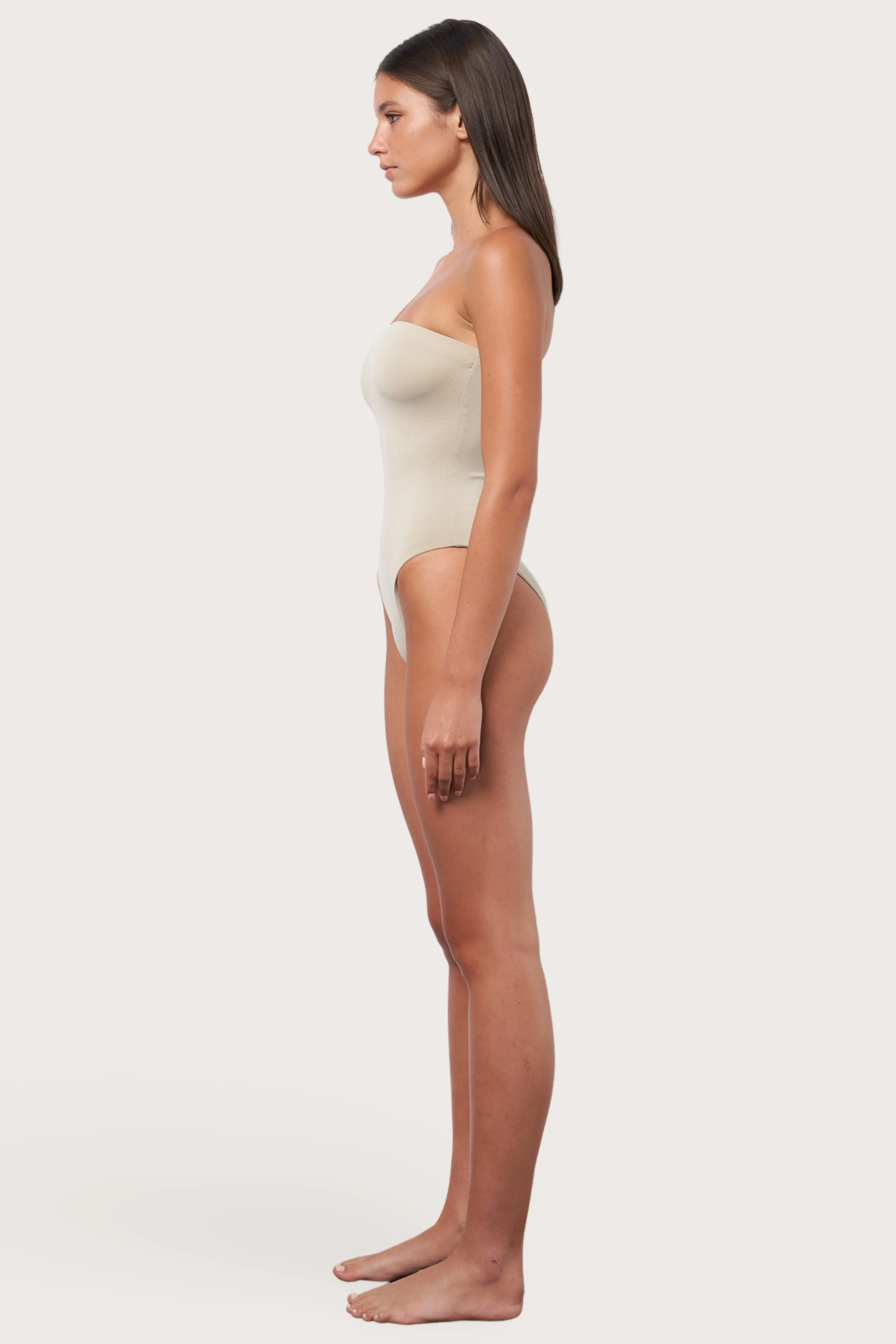 Tube One Piece Swimsuit - Shimmer Toast Swim