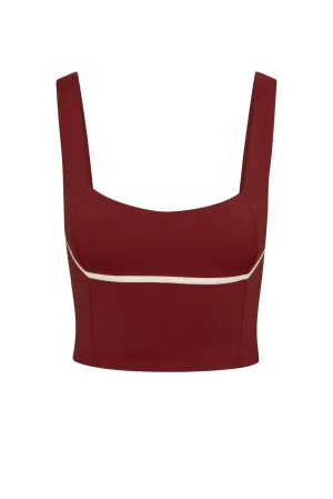 Zion Tank - Burgundy/Ivory Monday Swimwear