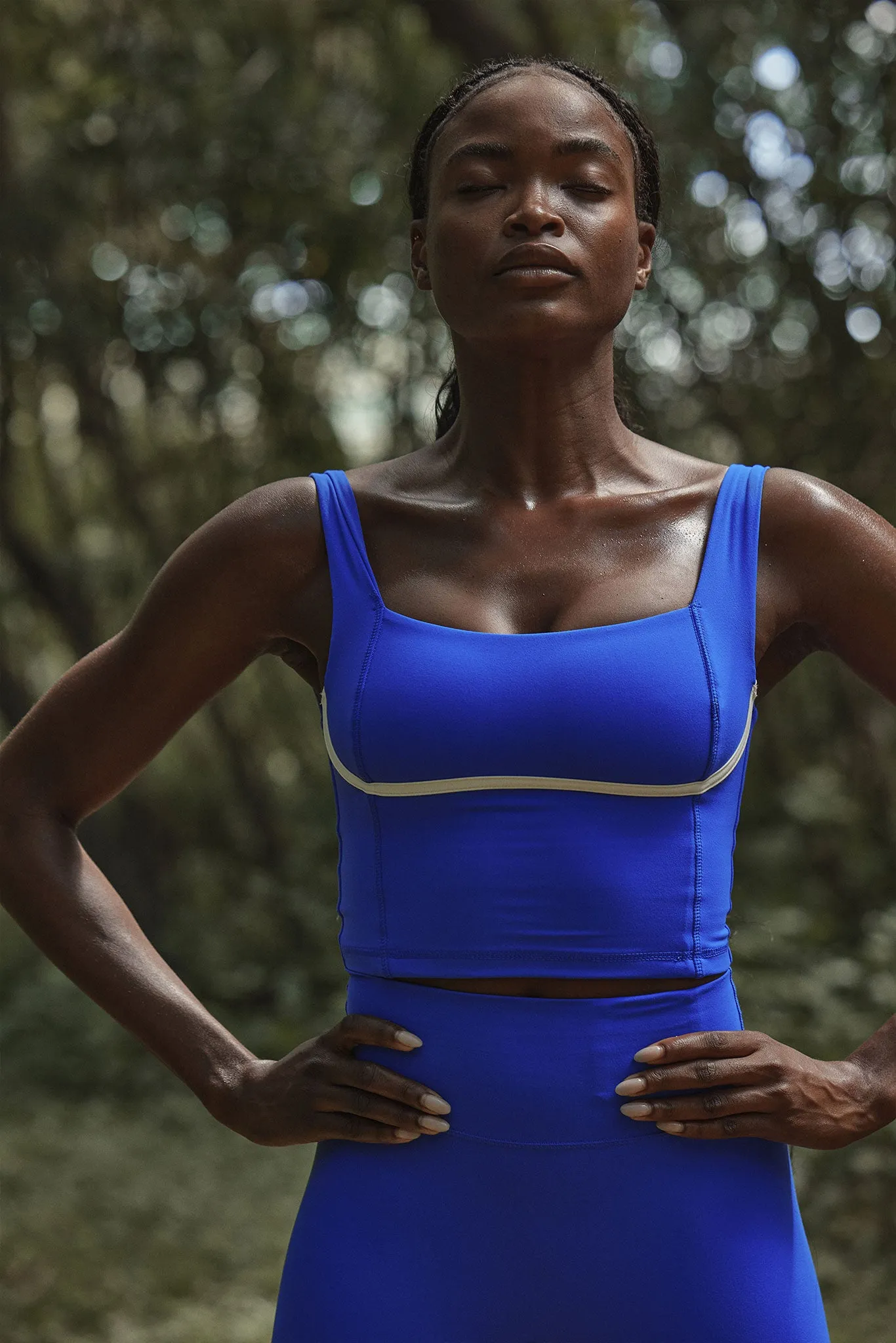Zion Tank - Cobalt/Ivory Monday Swimwear
